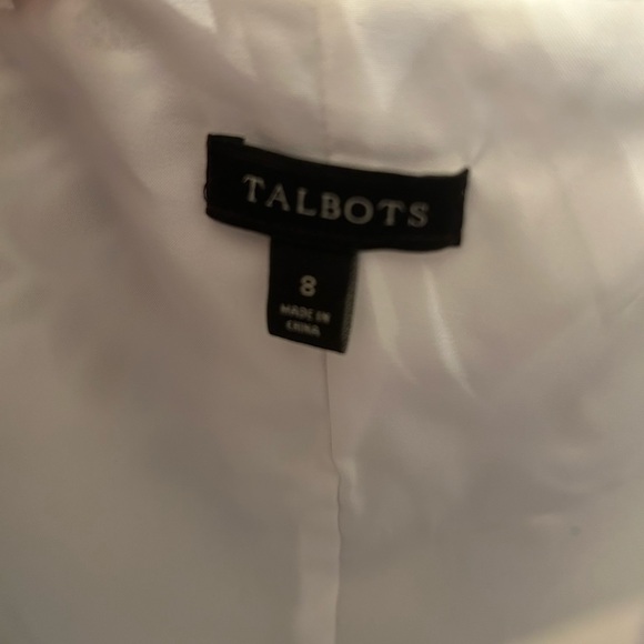 Talbots Periwinkle & White Shift Dress with Matching Sweater Size 8 - Picture 3 of 12